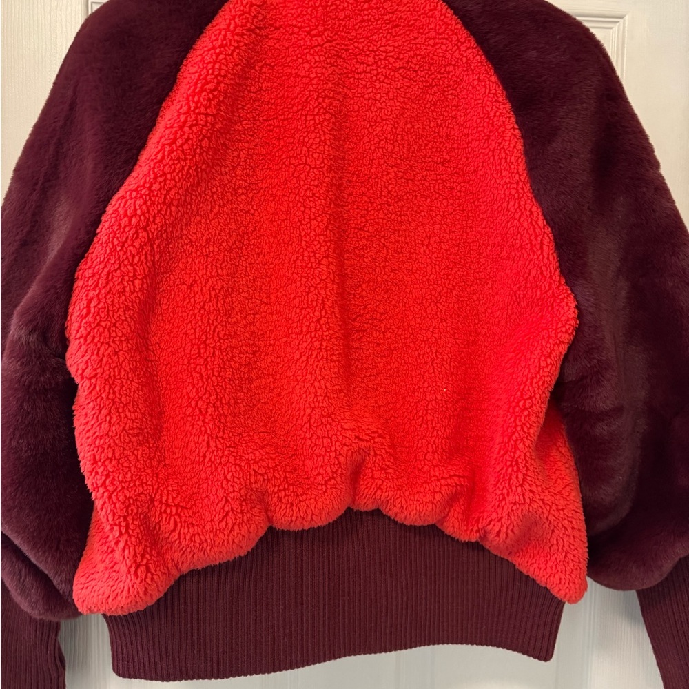 UGG Red and Burgundy Faux Fur Jacket - Picture 5 of 15